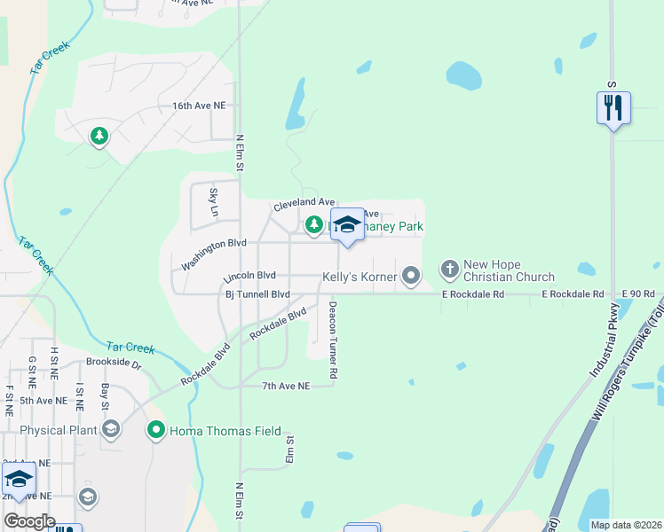 map of restaurants, bars, coffee shops, grocery stores, and more near 2105 Rockdale Boulevard in Miami