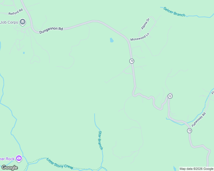 map of restaurants, bars, coffee shops, grocery stores, and more near 12579 Star Branch Road in Coeburn