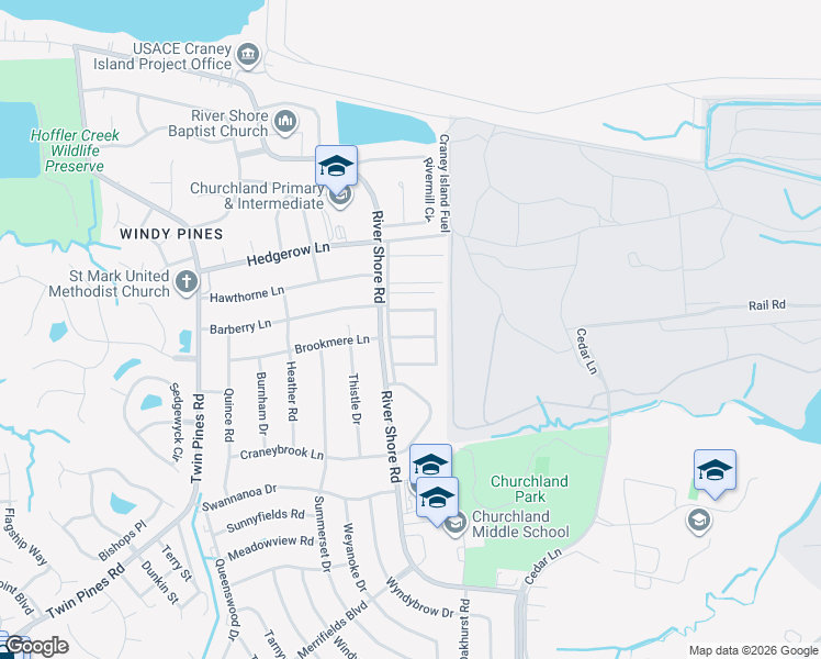 map of restaurants, bars, coffee shops, grocery stores, and more near 5617 Trafalgar Arch in Portsmouth