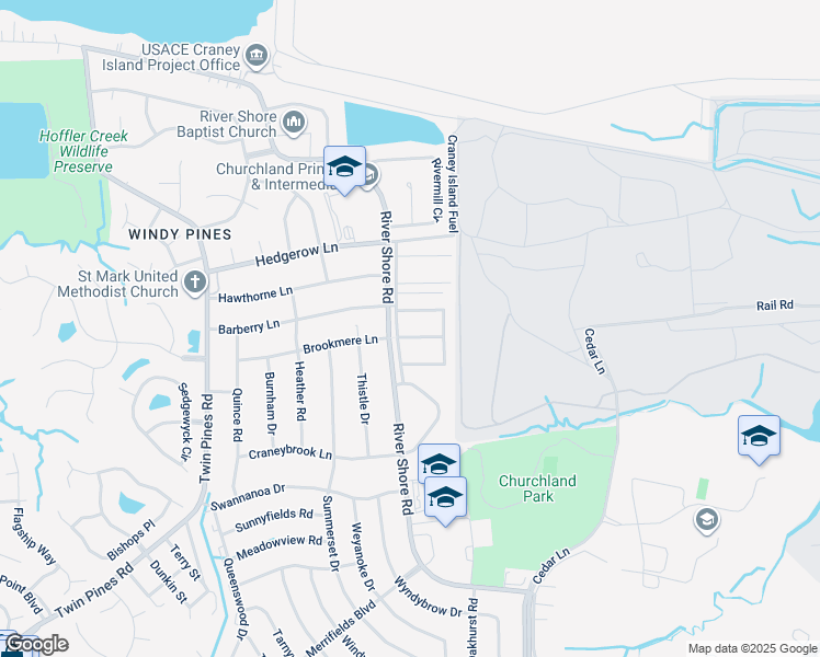 map of restaurants, bars, coffee shops, grocery stores, and more near 5642 Trafalgar Arch in Portsmouth