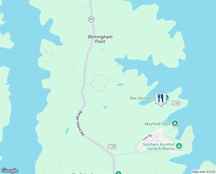 map of restaurants, bars, coffee shops, grocery stores, and more near Kirkwood Road in Benton