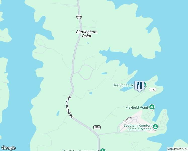 map of restaurants, bars, coffee shops, grocery stores, and more near Kirkwood Road in Benton