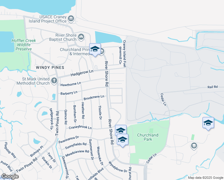 map of restaurants, bars, coffee shops, grocery stores, and more near 5655 Gregory Court in Portsmouth