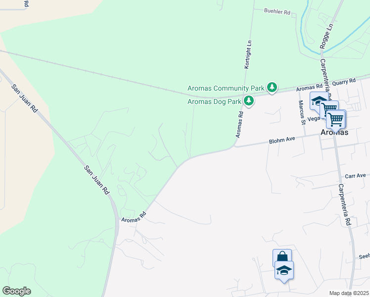 map of restaurants, bars, coffee shops, grocery stores, and more near 243A Aromas Road in Aromas