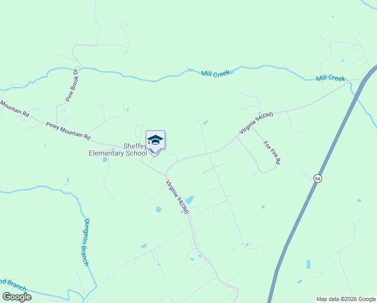 map of restaurants, bars, coffee shops, grocery stores, and more near VIrginia 94(Old) in Max Meadows