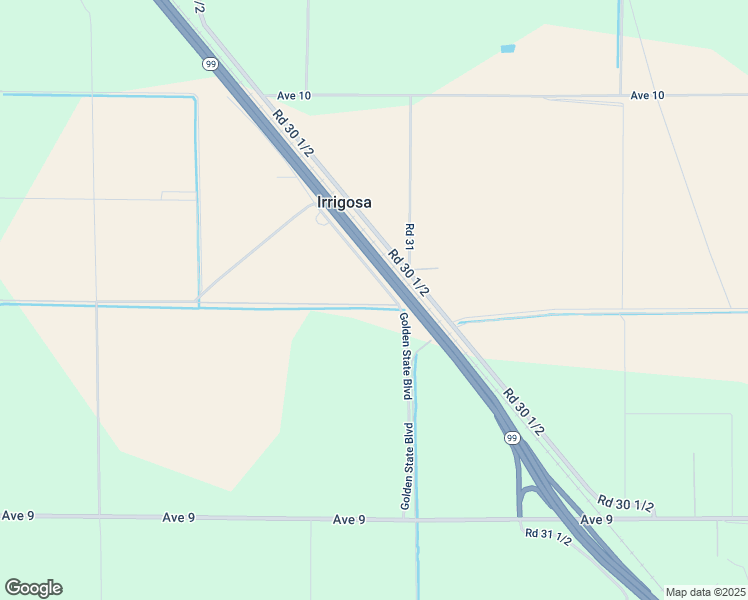 map of restaurants, bars, coffee shops, grocery stores, and more near 9522 Golden State Boulevard in Madera