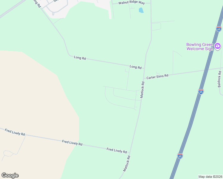 map of restaurants, bars, coffee shops, grocery stores, and more near 1461 Matlock Road in Bowling Green
