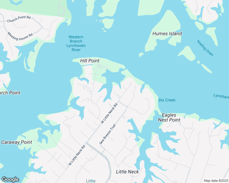 map of restaurants, bars, coffee shops, grocery stores, and more near 1624 West Little Neck Road in Virginia Beach
