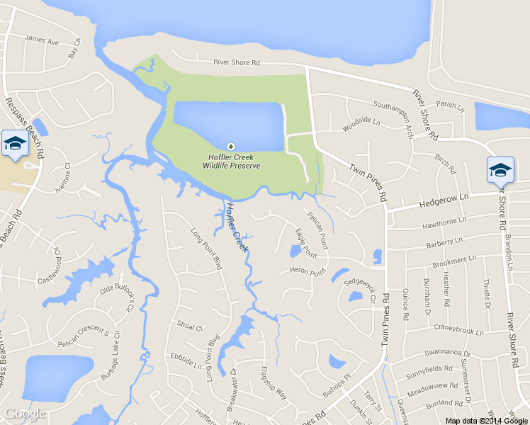 map of restaurants, bars, coffee shops, grocery stores, and more near 5986 Eagle Point in Portsmouth