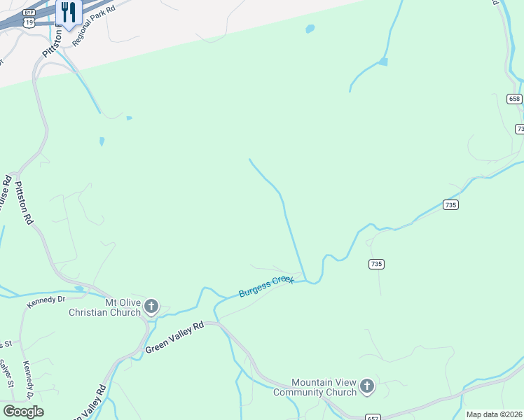 map of restaurants, bars, coffee shops, grocery stores, and more near 3951 Green Valley Road in Lebanon