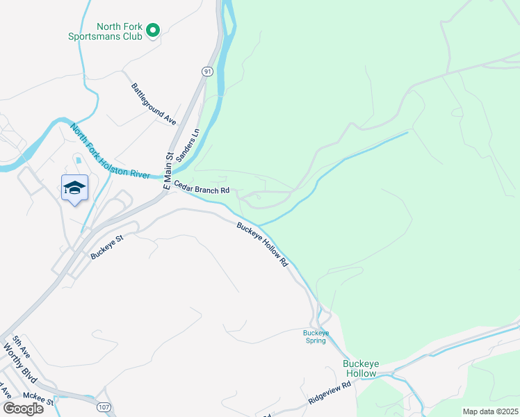 map of restaurants, bars, coffee shops, grocery stores, and more near 224 Cedar Branch Road in Saltville