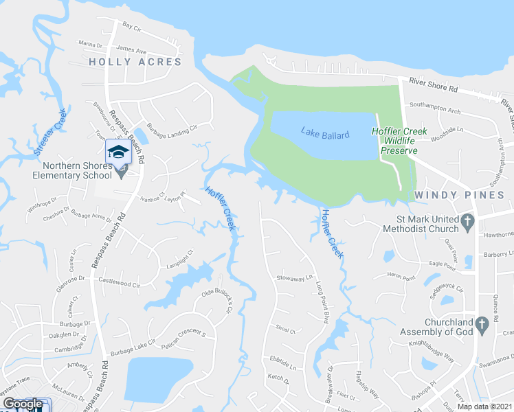 map of restaurants, bars, coffee shops, grocery stores, and more near 4041 Long Point Boulevard in Portsmouth