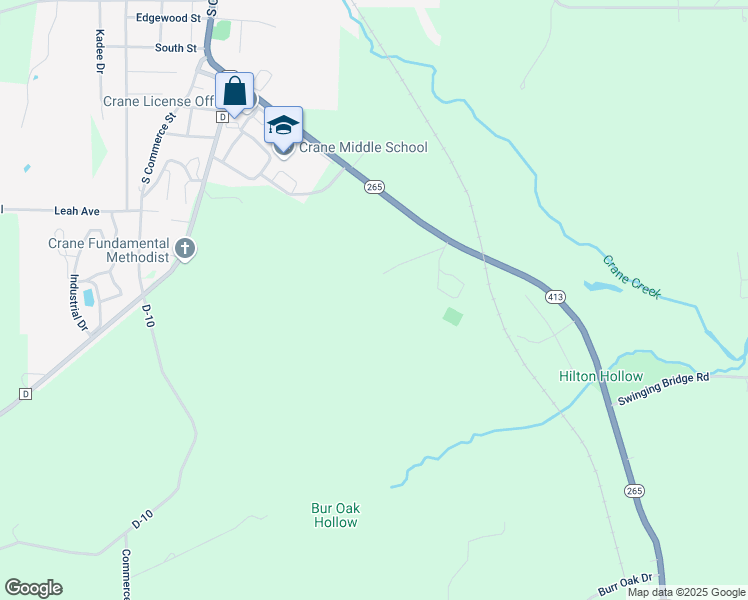 map of restaurants, bars, coffee shops, grocery stores, and more near 19 Hallelujah Drive in Crane