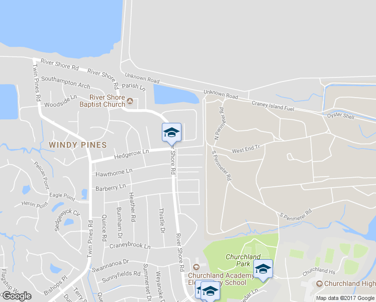 map of restaurants, bars, coffee shops, grocery stores, and more near 5634 Darby Close in Portsmouth