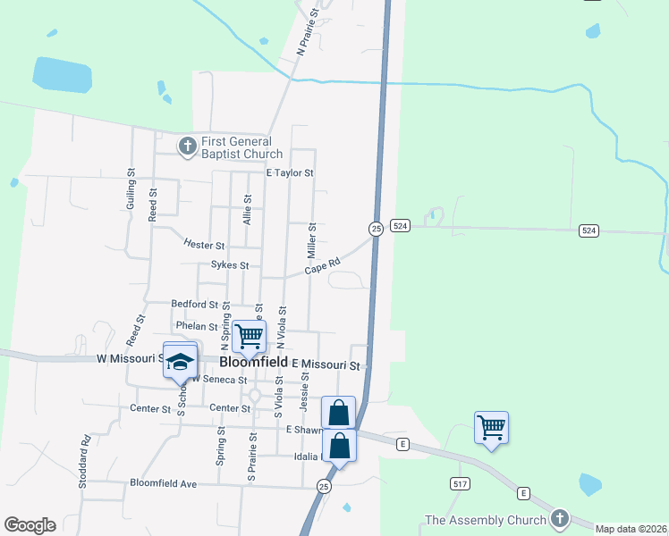 map of restaurants, bars, coffee shops, grocery stores, and more near 413 Heritage Drive in Bloomfield