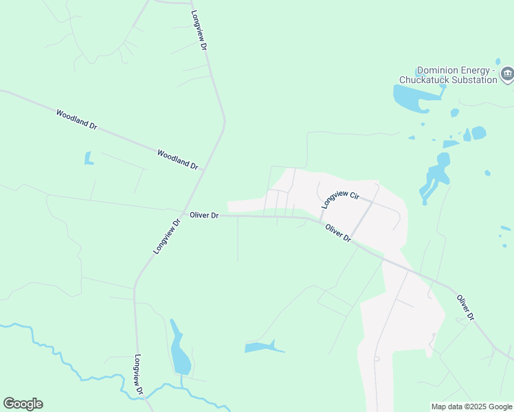 map of restaurants, bars, coffee shops, grocery stores, and more near 18491 Oliver Drive in Smithfield