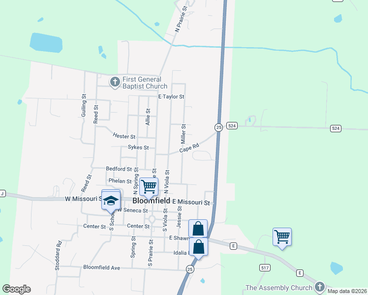 map of restaurants, bars, coffee shops, grocery stores, and more near 301 Cape Road in Bloomfield