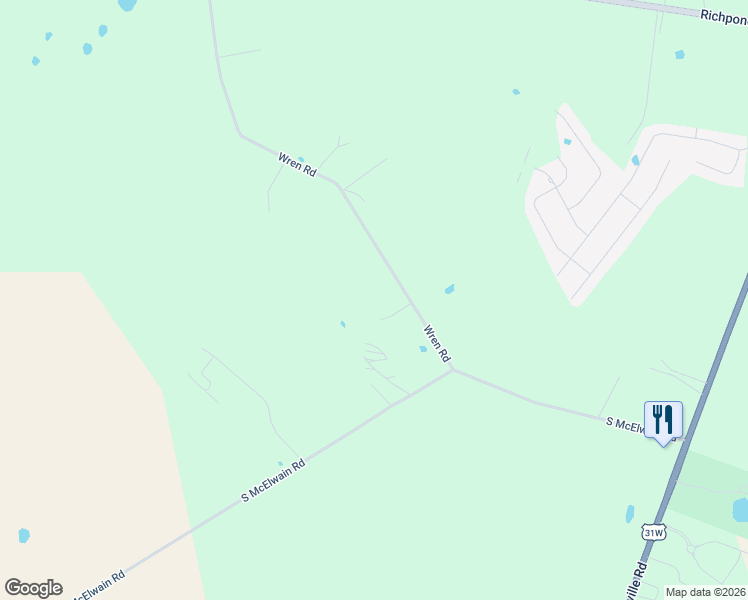 map of restaurants, bars, coffee shops, grocery stores, and more near 1169 Wren Road in Bowling Green