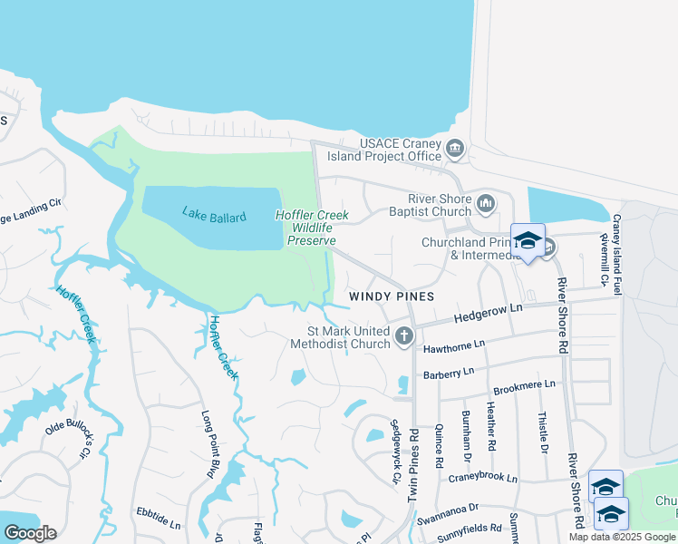 map of restaurants, bars, coffee shops, grocery stores, and more near 13 Windy Pines Crescent in Portsmouth
