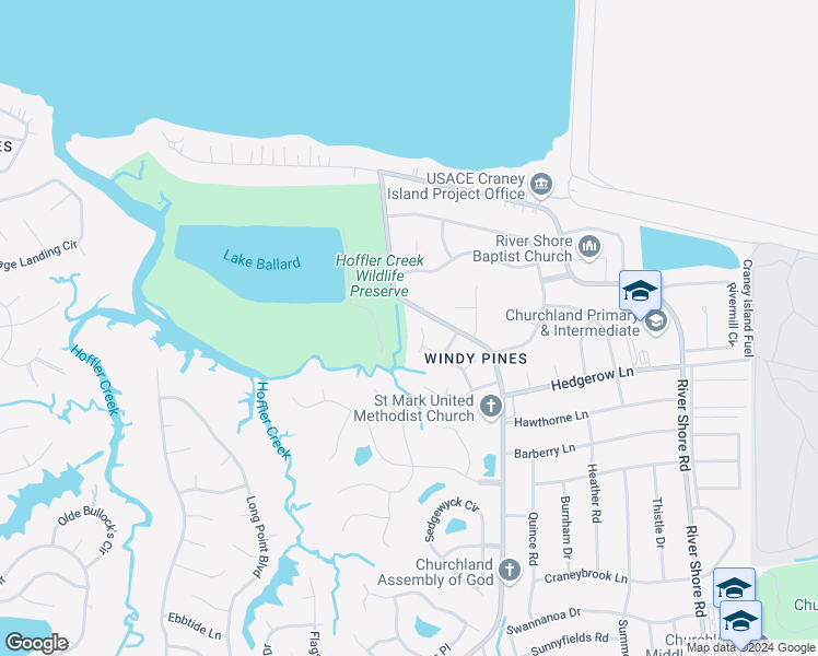 map of restaurants, bars, coffee shops, grocery stores, and more near 13 Windy Pines Crescent in Portsmouth