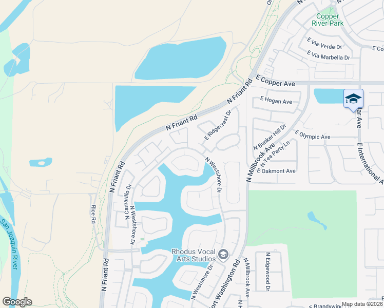 map of restaurants, bars, coffee shops, grocery stores, and more near 10645 North Coronado Circle in Fresno