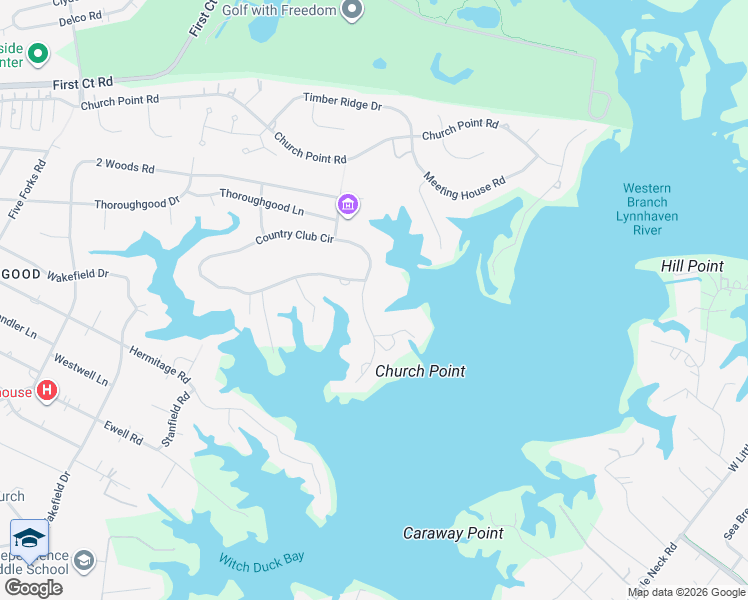 map of restaurants, bars, coffee shops, grocery stores, and more near 1637 Arrowhead Point in Virginia Beach