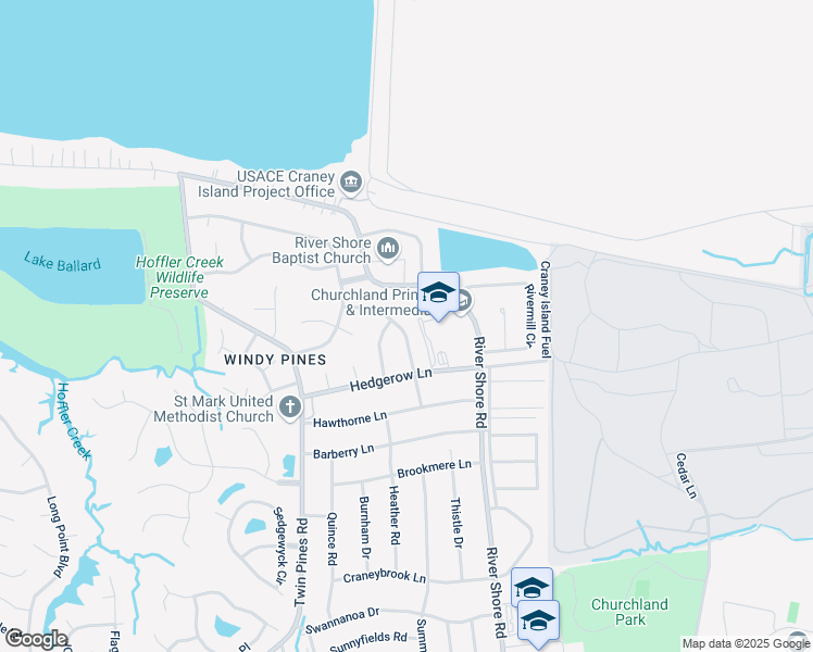 map of restaurants, bars, coffee shops, grocery stores, and more near 4421 Birch Road in Portsmouth