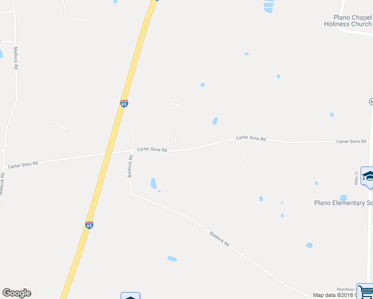map of restaurants, bars, coffee shops, grocery stores, and more near 672 Carter Sims Road in Bowling Green