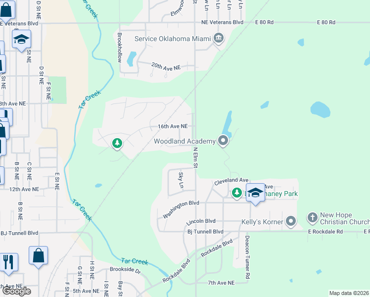 map of restaurants, bars, coffee shops, grocery stores, and more near 1425 North Elm Street in Miami