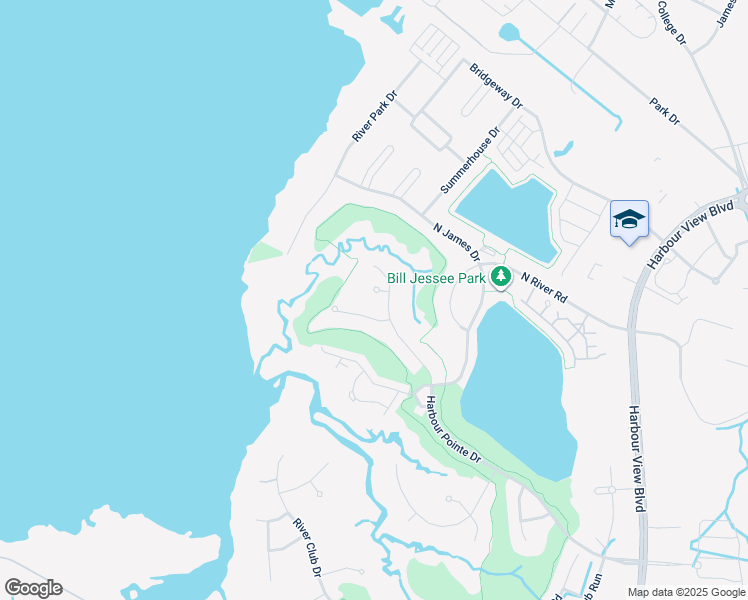 map of restaurants, bars, coffee shops, grocery stores, and more near 203 Osprey Court in Suffolk