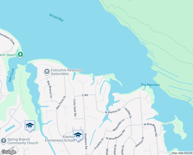 map of restaurants, bars, coffee shops, grocery stores, and more near 1841 North Alanton Drive in Virginia Beach