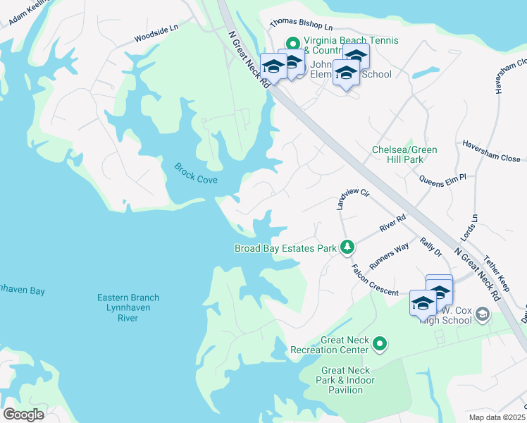 map of restaurants, bars, coffee shops, grocery stores, and more near 2661 Wimbledon Point Drive in Virginia Beach