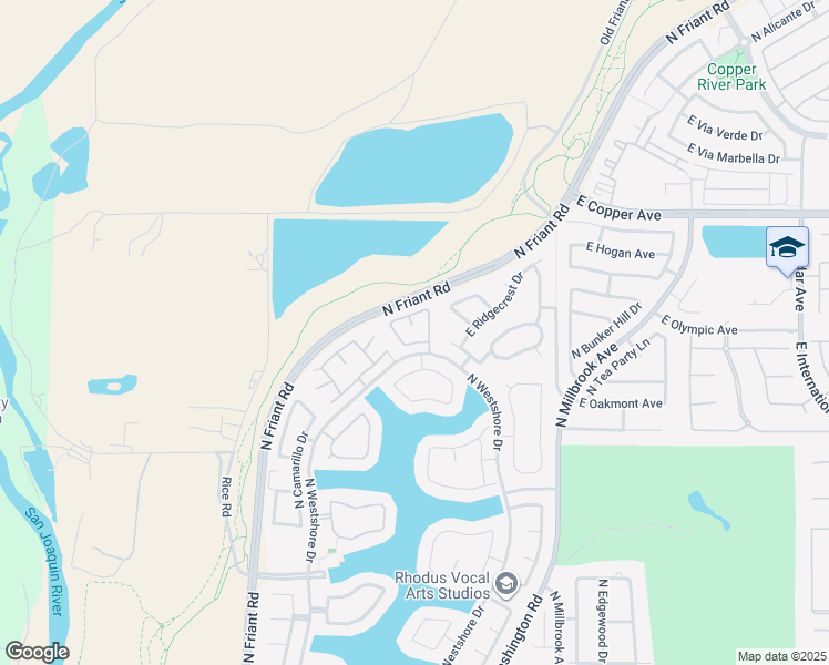 map of restaurants, bars, coffee shops, grocery stores, and more near 10748 North Windham Bay Circle in Fresno