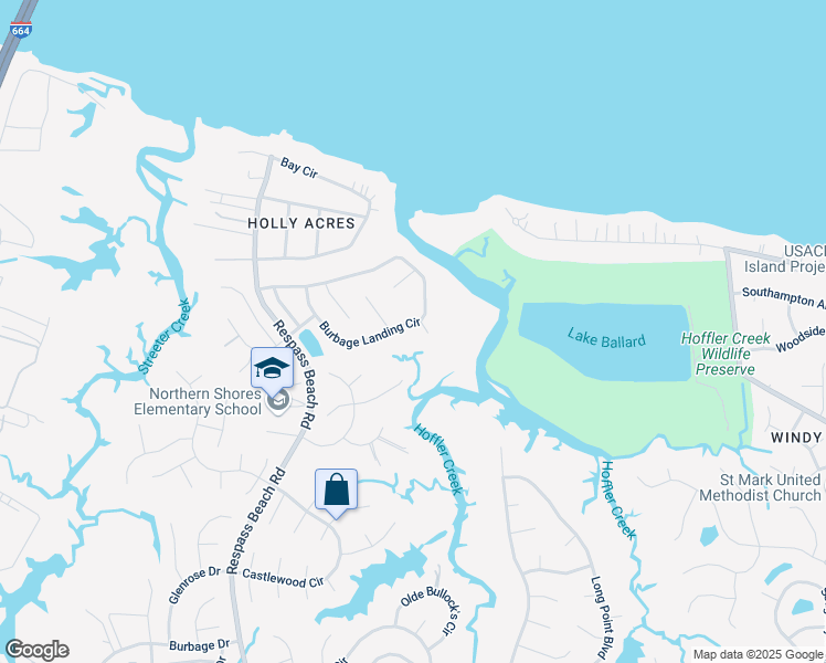 map of restaurants, bars, coffee shops, grocery stores, and more near 6746 Burbage Landing Circle in Suffolk