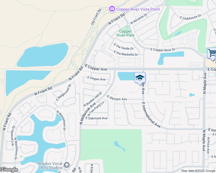 map of restaurants, bars, coffee shops, grocery stores, and more near 10840 North Bunkerhill Drive in Fresno