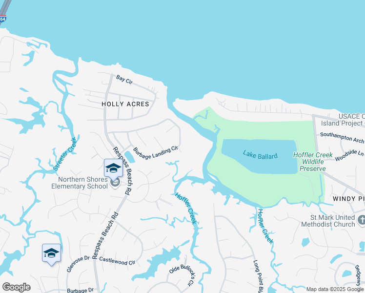 map of restaurants, bars, coffee shops, grocery stores, and more near 6750 Burbage Landing Circle in Suffolk