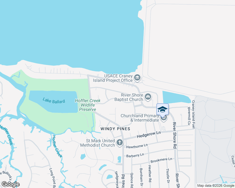 map of restaurants, bars, coffee shops, grocery stores, and more near 4614 Southampton Arch in Portsmouth