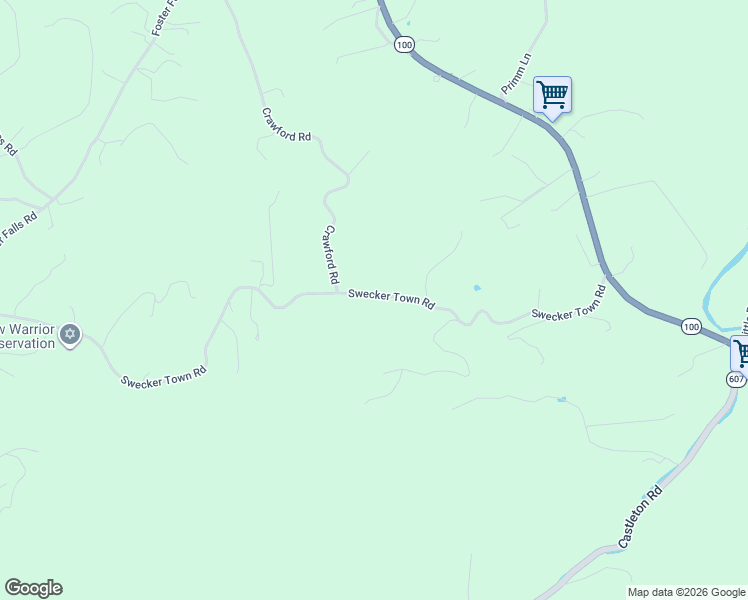 map of restaurants, bars, coffee shops, grocery stores, and more near 1500-1798 Swecker Town Road in Barren Springs
