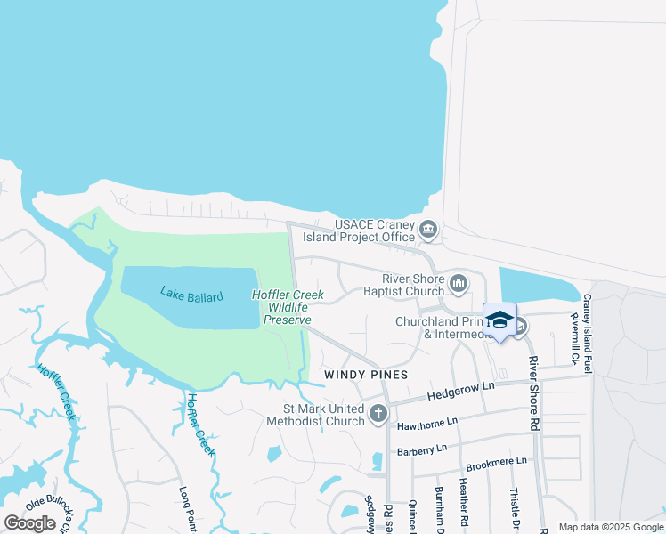 map of restaurants, bars, coffee shops, grocery stores, and more near 4620 Southampton Arch in Portsmouth