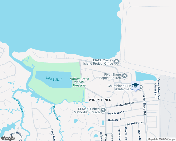 map of restaurants, bars, coffee shops, grocery stores, and more near 4624 Southampton Arch in Portsmouth