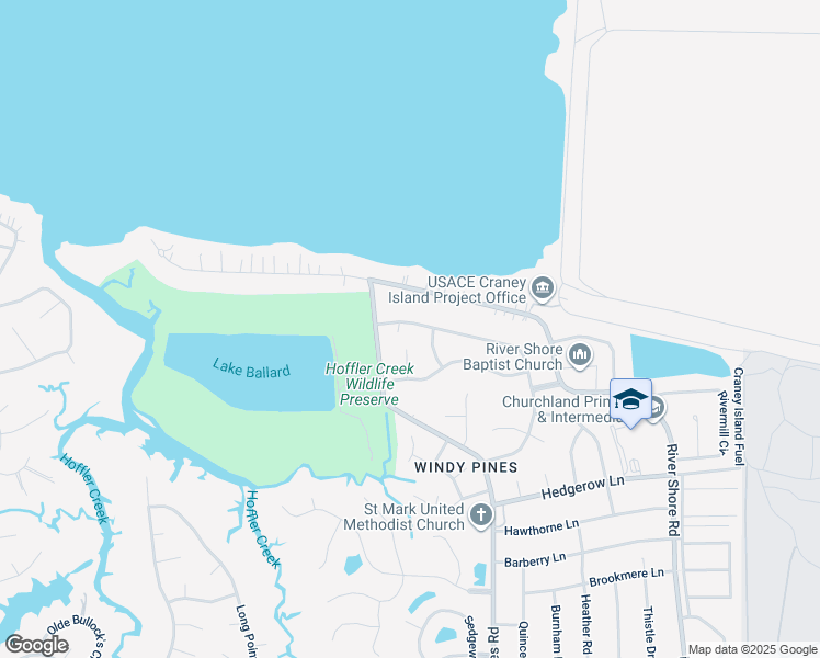 map of restaurants, bars, coffee shops, grocery stores, and more near 4624 Southampton Arch in Portsmouth