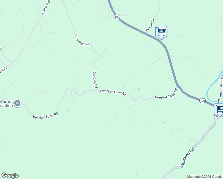 map of restaurants, bars, coffee shops, grocery stores, and more near 1500 Swecker Town Road in Barren Springs