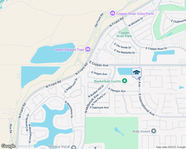 map of restaurants, bars, coffee shops, grocery stores, and more near 1042 East Royal Dornoch Avenue in Fresno