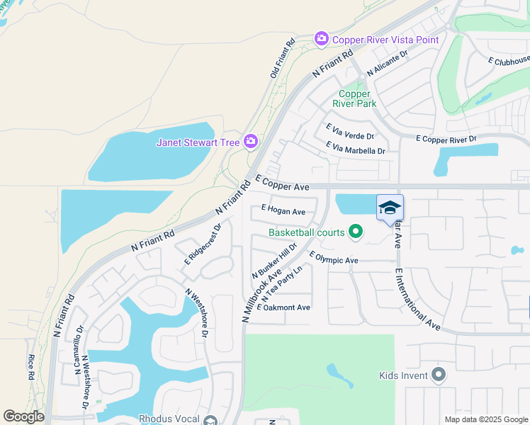 map of restaurants, bars, coffee shops, grocery stores, and more near 1042 East Royal Dornoch Avenue in Fresno