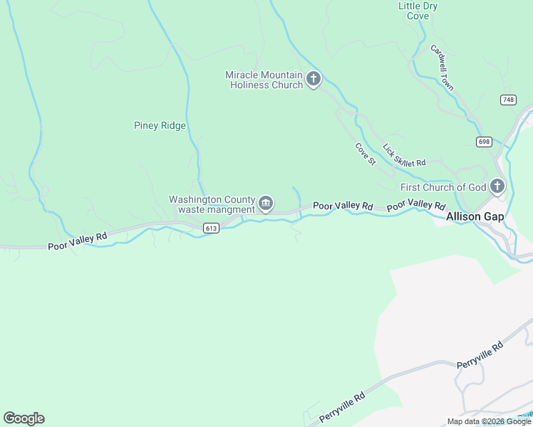 map of restaurants, bars, coffee shops, grocery stores, and more near 394 Poor Valley Road in Saltville
