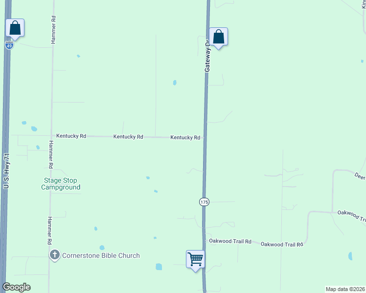 map of restaurants, bars, coffee shops, grocery stores, and more near 12654 Kentucky Road in Neosho