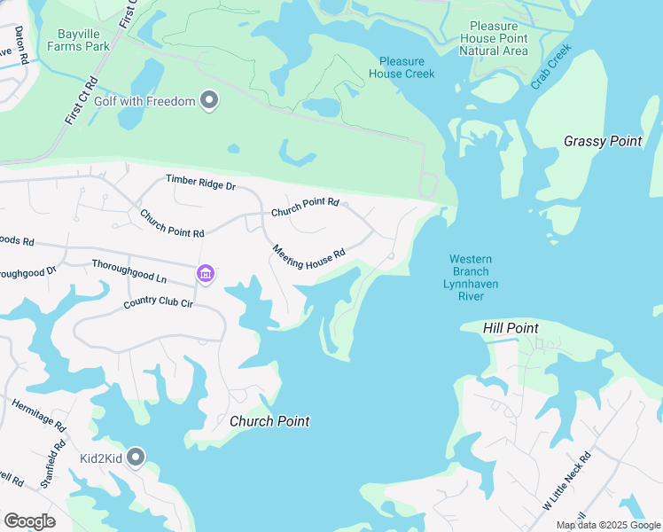 map of restaurants, bars, coffee shops, grocery stores, and more near 3917 Meeting House Road in Virginia Beach