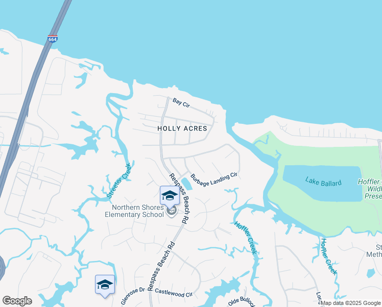 map of restaurants, bars, coffee shops, grocery stores, and more near 5201 Ellen Street in Suffolk