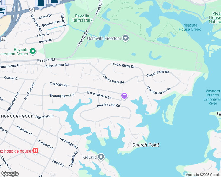 map of restaurants, bars, coffee shops, grocery stores, and more near 4112 Thoroughgood Drive in Virginia Beach