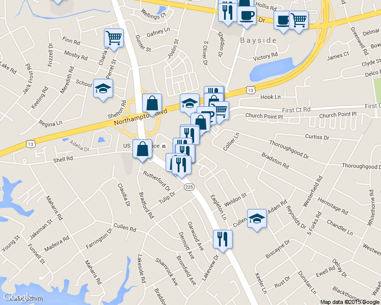 map of restaurants, bars, coffee shops, grocery stores, and more near 1608 Pleasure House Road in Virginia Beach